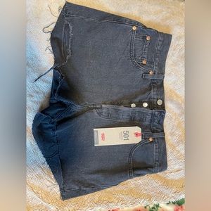 Levi's 501 High-Rise Black Denim Jean Shorts